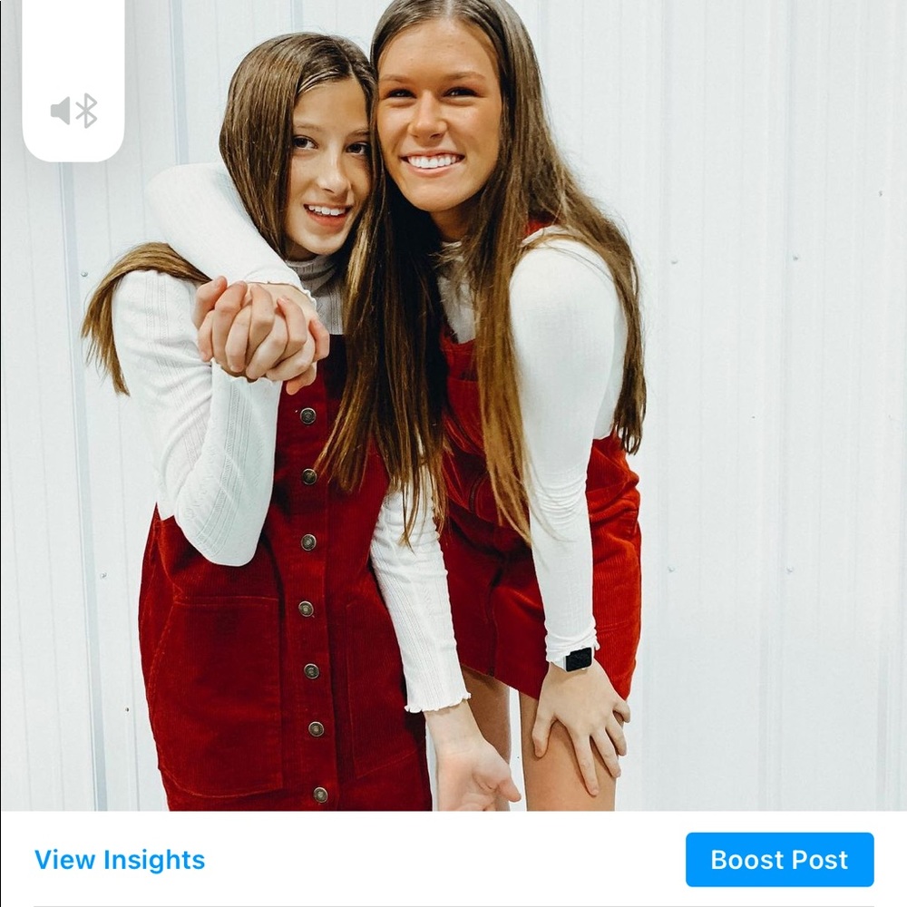 Red corduroy dress